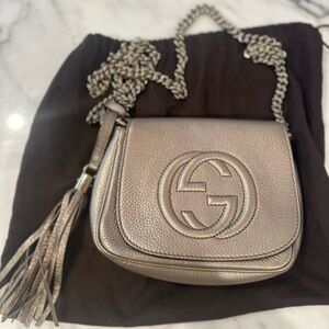 COPY - Gucci metallic crossbody with chain